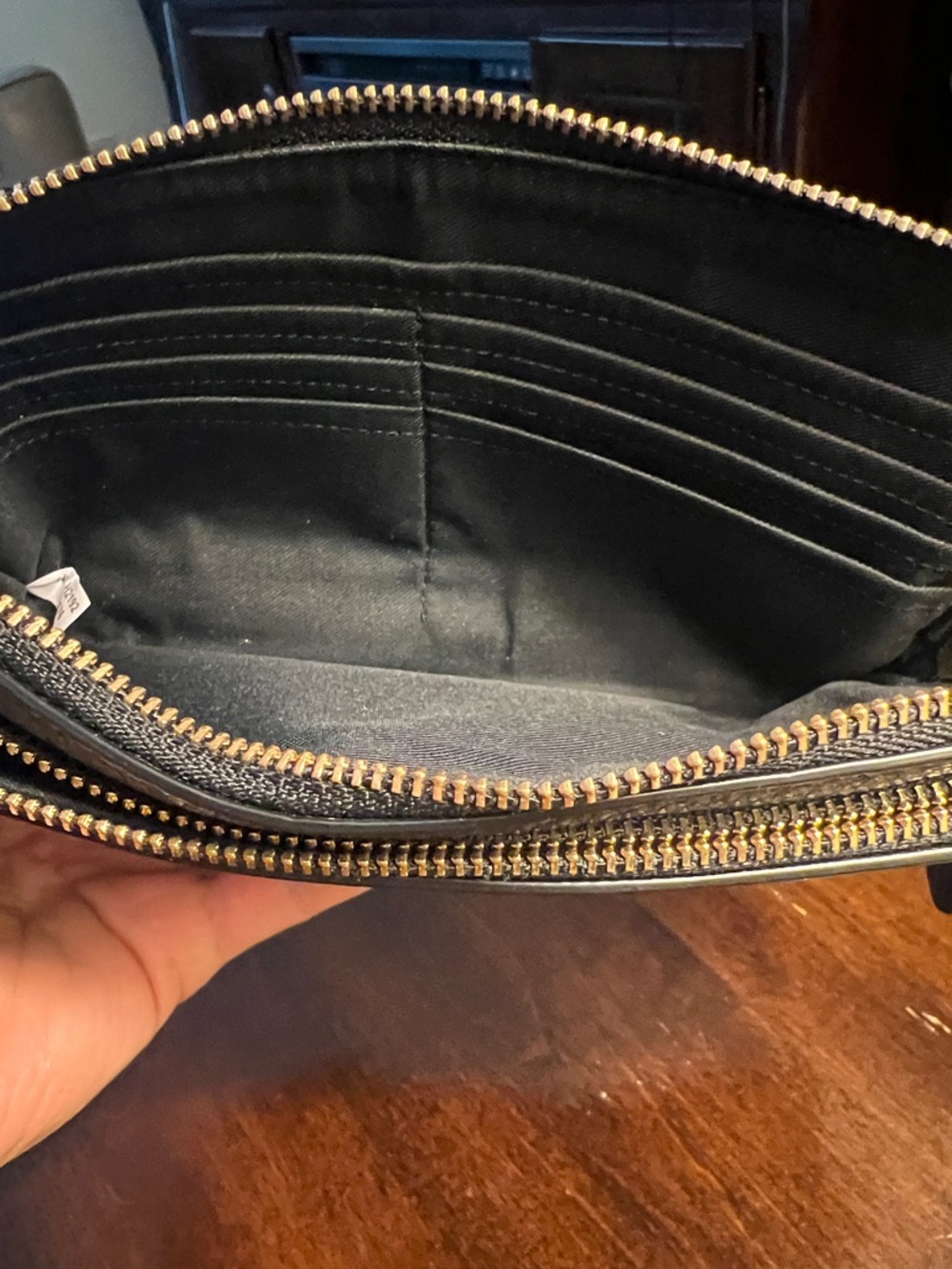 SOLD!!! Coach Dark Brown and Black Signature Canvas Wristlet - Picture 10 of 14